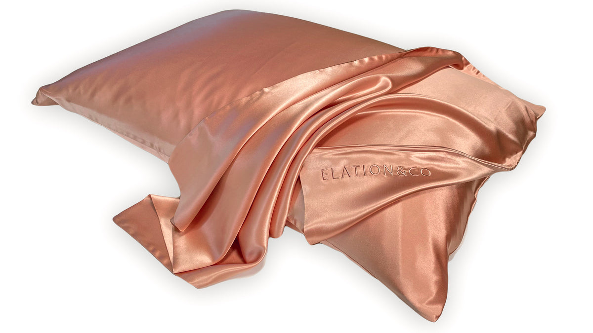 ROSE GOLD PEACH Premium Slip Silk Pillowcase