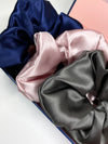 SET of 3 XL Premium 22mm Silk Scrunchies | Silk Hair Tie |  Mulberry Silk Hair Elastic | Silk Hair Accessories | Unique Gift for Her
