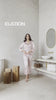 100% Mulberry Silk Pyjamas Set - PINK with Grey Trim