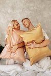 Gift Set | Gold Pure Mulberry Slip Silk Queen Zip Pillowcase and Sleep Mask