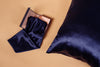 Gift Set | Blue Pure Mulberry Slip Silk Queen Zip Pillowcase and Sleep Mask