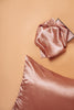 Gift Set | Rose Gold Pure Mulberry Slip Silk Queen Zip Pillowcase and Sleep Mask