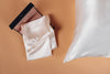 white silk pillowcase in a gift box