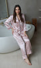 100% Mulberry Silk Pyjamas Set - PINK with Grey Trim