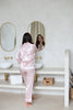 100% Mulberry Silk Pyjamas Set - PINK with Grey Trim