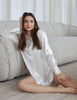 100% Pure Silk Boyfriend's Shirt White Silk