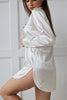 100% Pure Silk Boyfriend's Shirt White Silk
