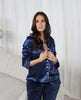 100% Mulberry Silk Pyjamas Set - Navy Blue