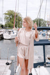 100% Pure Silk Robe Caramel Beige