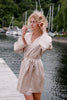 100% Pure Silk Robe Caramel Beige