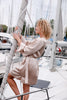 100% Pure Silk Robe Caramel Beige