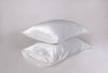 SET OF 2 Queen - White Pearl - pure 100% slip silk pillowcase | machine washable silk | both sides pure silk | certified silk pillow cover