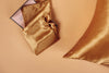 SET OF 2 Queen - Golden Sleep Zipper - Premium Silk Pillowcase | pure 100 % slip silk | machine washable silk | both sides pure silk