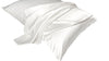 SET OF 2 Queen - White Pearl - pure 100% slip silk pillowcase | machine washable silk | both sides pure silk | certified silk pillow cover