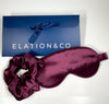 SET 2 SILK Essentials Burgundy-  Sleep Mask & XL Scrunchy | Premium 8-layers 22mm Mulberry Silk Sleep Mask |  | Anti-Aging Mask