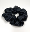 SET 2 SILK Essentials Black -  Sleep Mask & XL Scrunchy | Premium 8-layers 22mm Mulberry Silk Sleep Mask |  | Anti-Aging Mask
