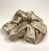 SET 2 SILK Essentials Caramel-  Sleep Mask & XL Scrunchy | Premium 8-layers 22mm Mulberry Silk Sleep Mask |  | Anti-Aging Mask
