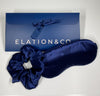 SET 2 SILK Essentials Navy Blue -  Sleep Mask & XL Scrunchy | Premium 8-layers 22mm Mulberry Silk Sleep Mask |  | Anti-Aging Mask