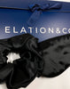 SET 2 SILK Essentials Black -  Sleep Mask & XL Scrunchy | Premium 8-layers 22mm Mulberry Silk Sleep Mask |  | Anti-Aging Mask