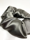 SET 2 SILK Essentials Charcoal -  Sleep Mask & XL Scrunchy | Premium 8-layers 22mm Mulberry Silk Sleep Mask |  | Anti-Aging Mask
