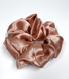 SET 2 SILK Essentials Rose Gold -  Sleep Mask & XL Scrunchy | Premium 8-layers 22mm Mulberry Silk Sleep Mask |  | Anti-Aging Mask